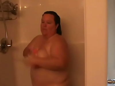 Princess enjoys a nice shower